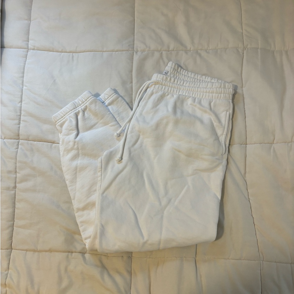 TNA Aritzia White Sweatpants